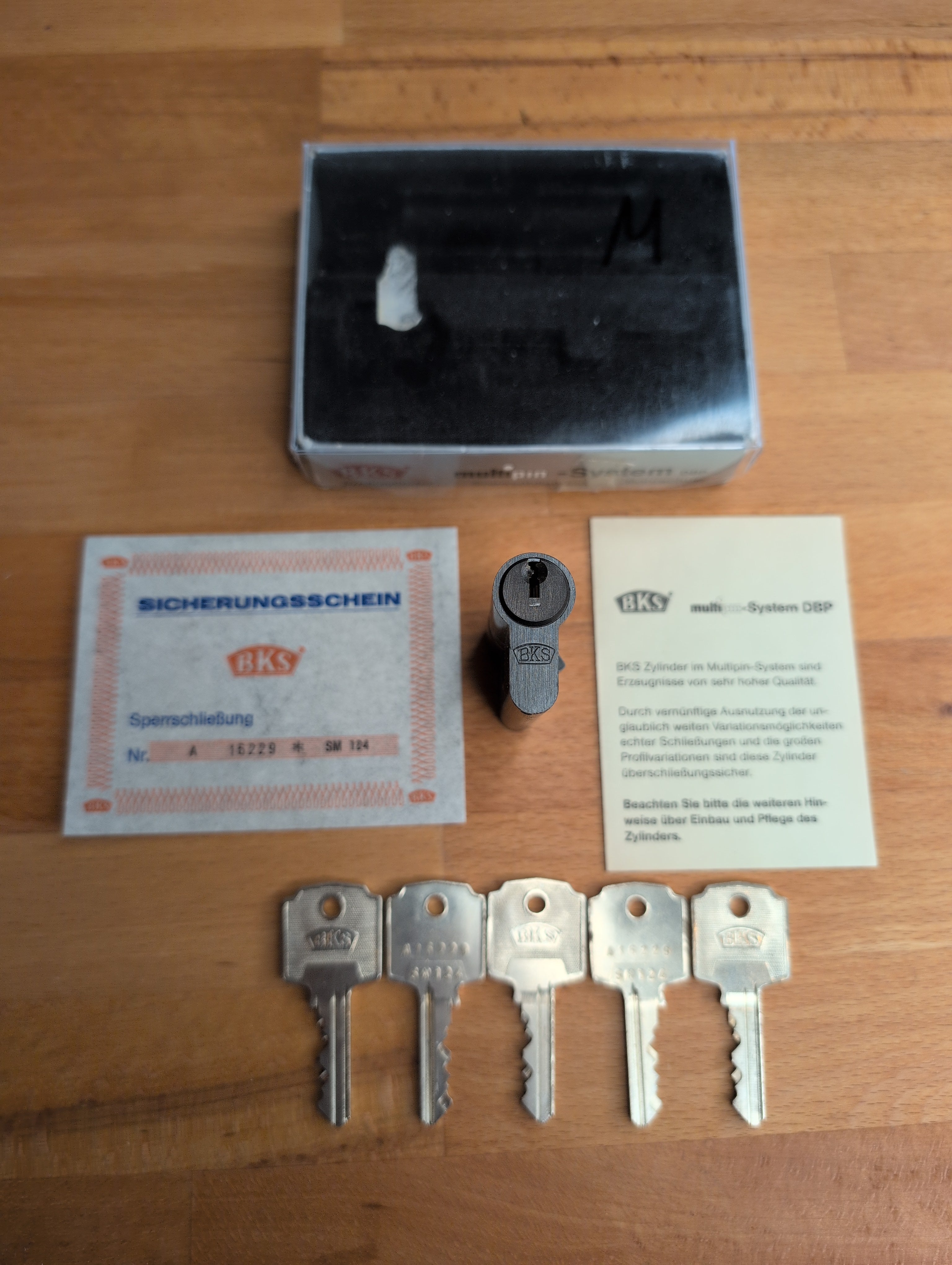 BKS MultiPin (System DBP) Europrofil-Doppelzylinder in 32mm/32mm - Spezialedition brüniert