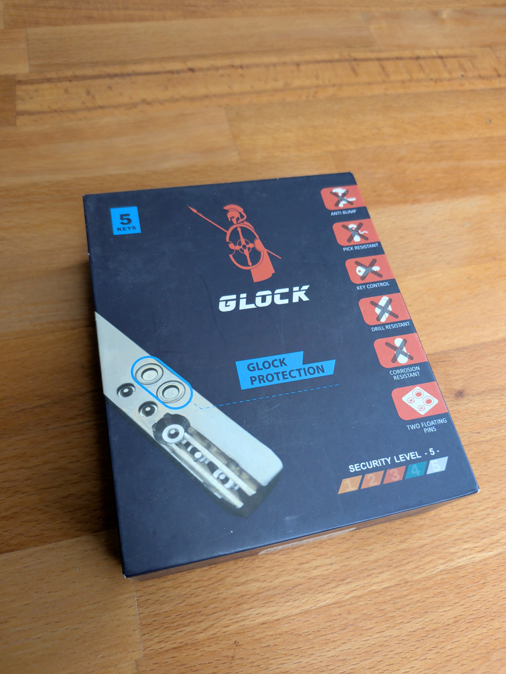 Glock Pin-in-Pin Bohrmuldenschloss ähnlich Mul-T-Lock