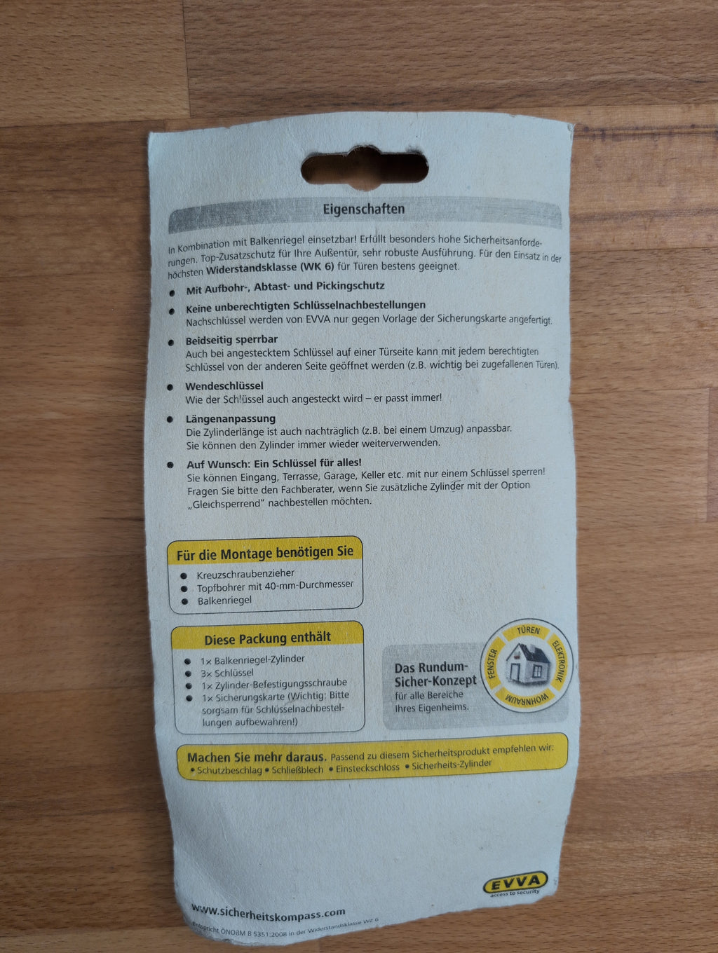 Evva Dual (DS) - Balkenriegelzylinder in 32mm/57mm