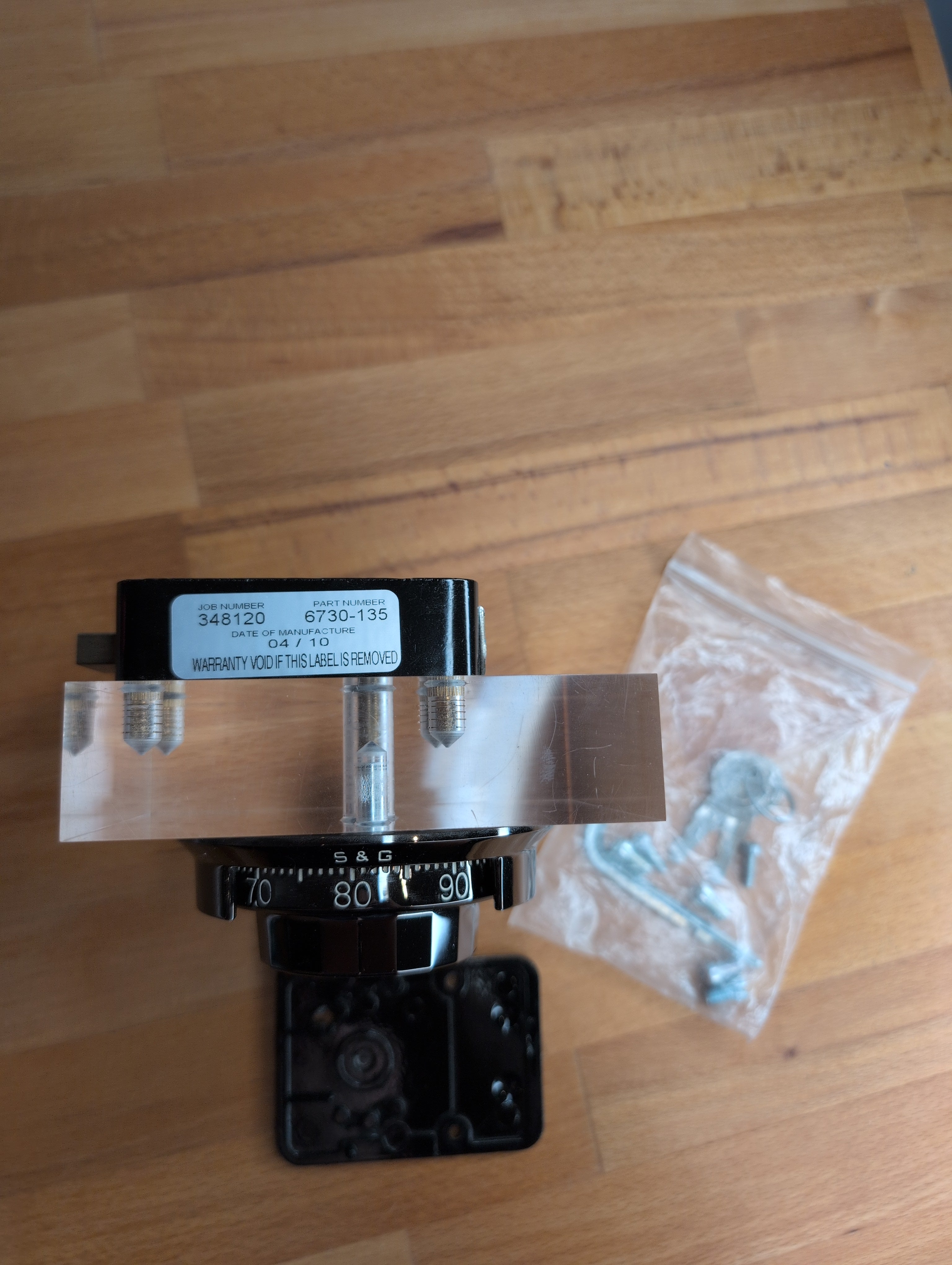 Sargent Greenleaf (S&G) 6730 Tresorschloss ZKS Plexiglasmodell (gebraucht)