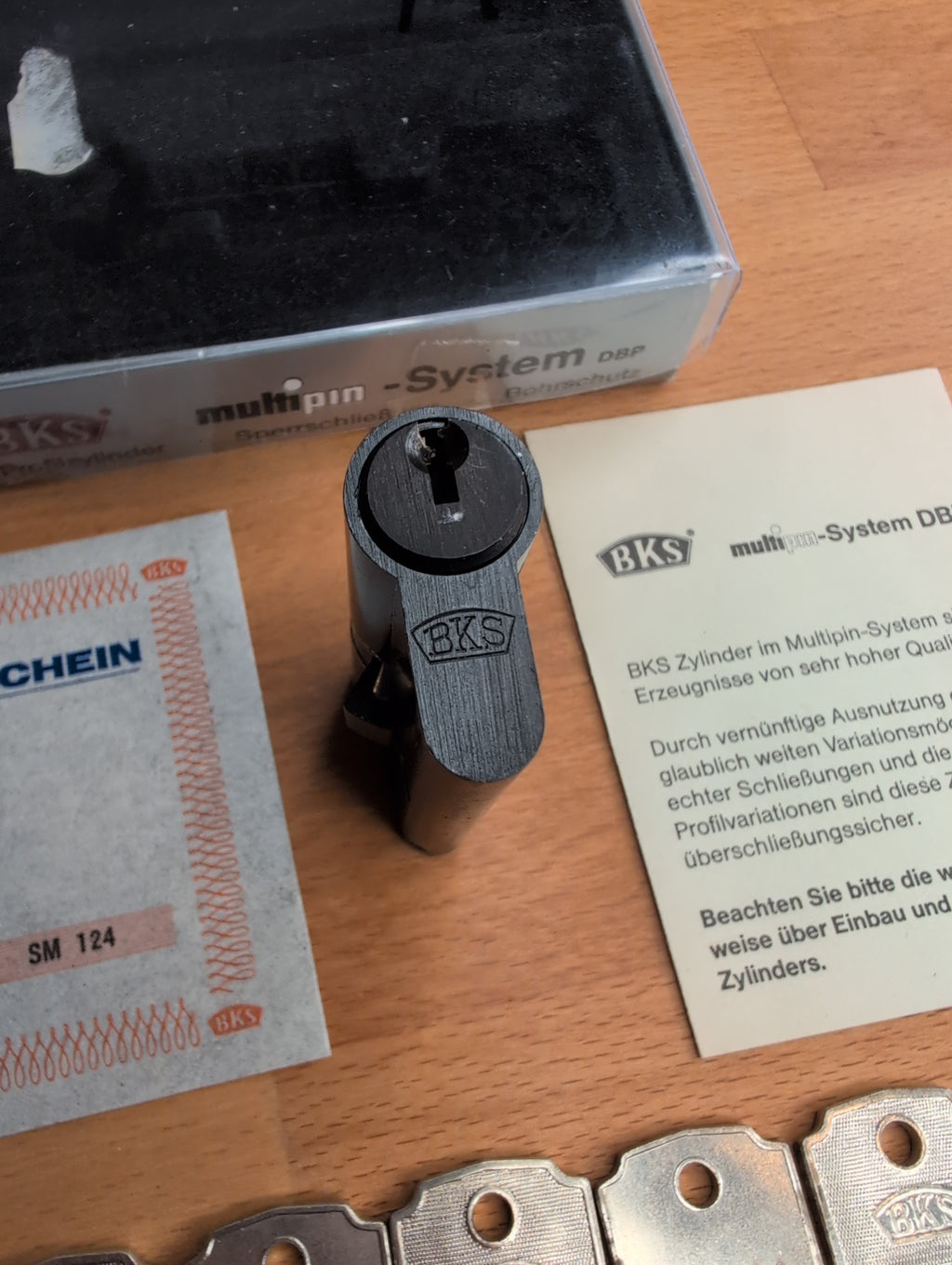 BKS MultiPin (System DBP) Europrofil-Doppelzylinder in 32mm/32mm - Spezialedition brüniert