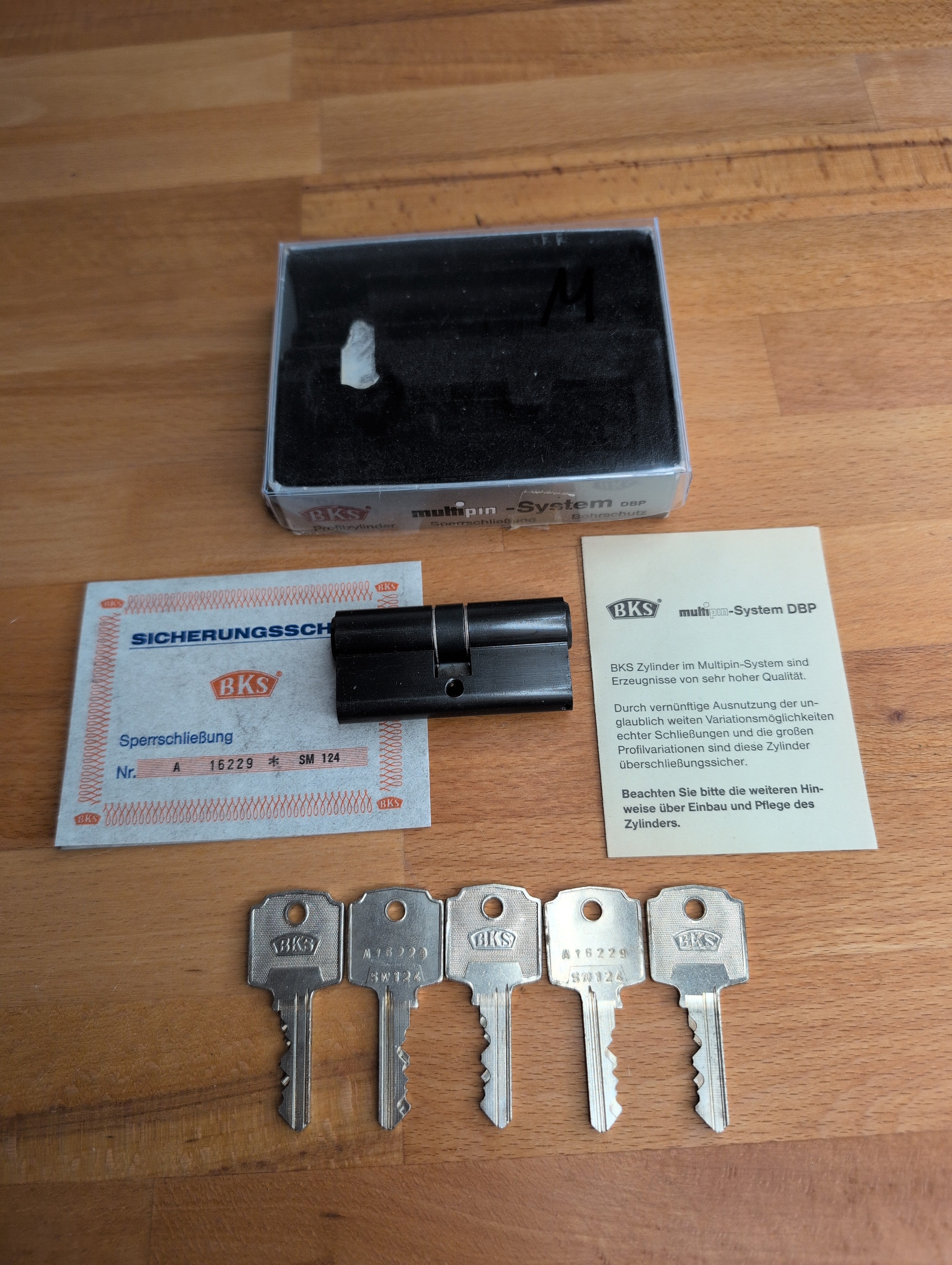 BKS MultiPin (System DBP) Europrofil-Doppelzylinder in 32mm/32mm - Spezialedition brüniert