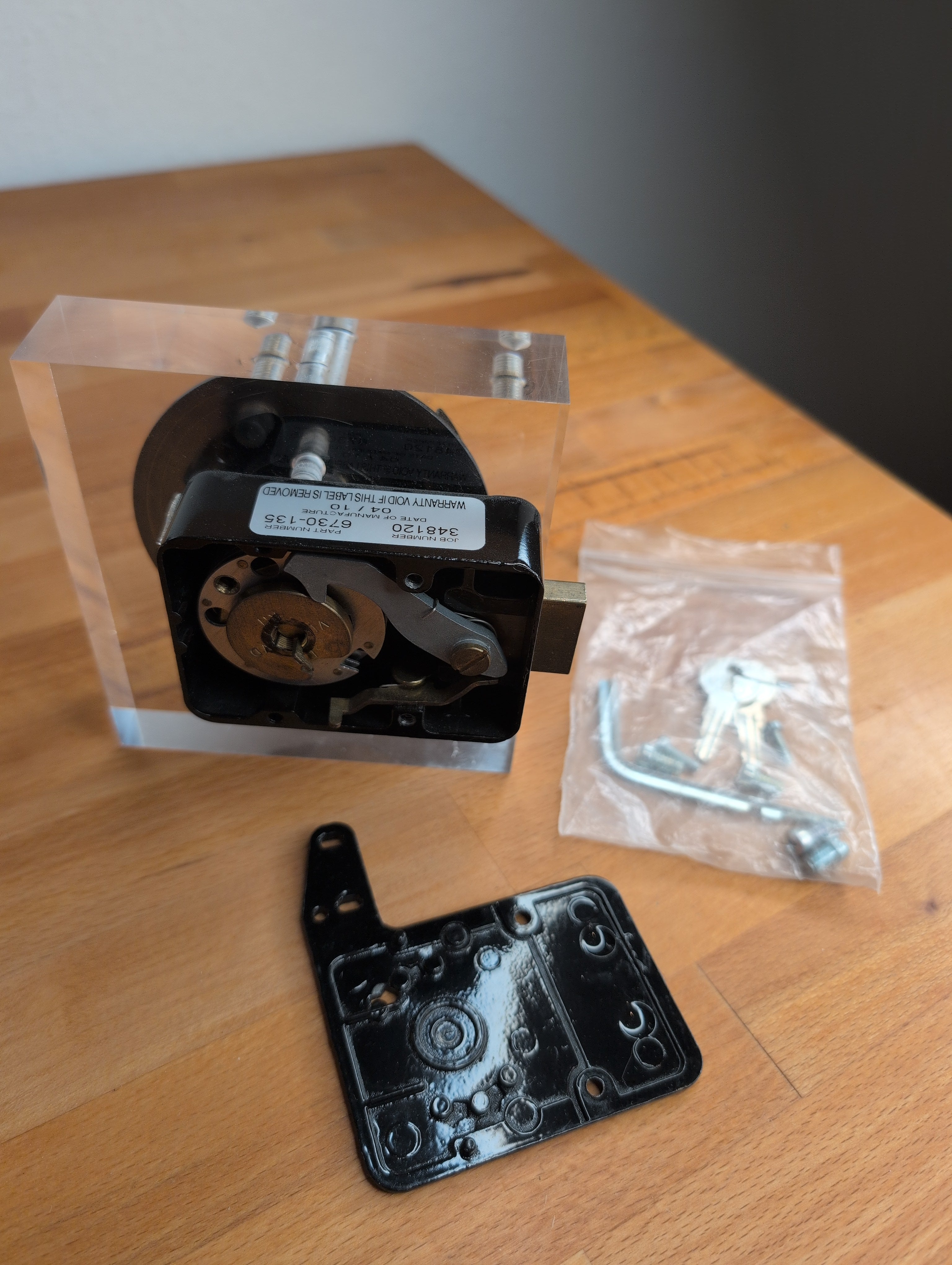 Sargent Greenleaf (S&G) 6730 Tresorschloss ZKS Plexiglasmodell (gebraucht)